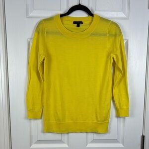J. Crew bright yellow merino wool Tippi sweater sz sm